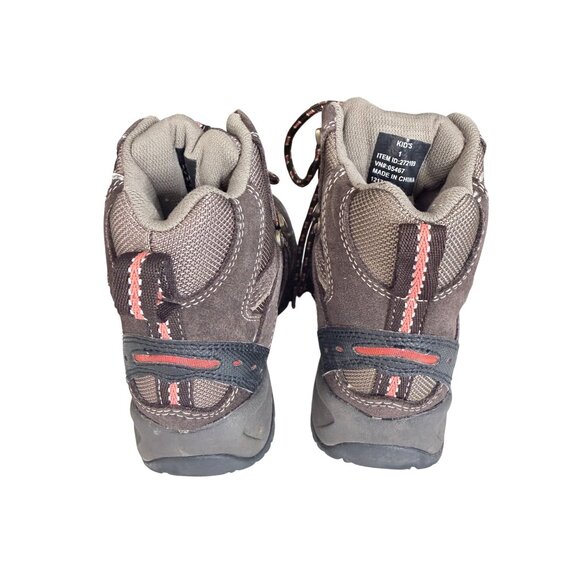 L.L. Bean Kids Waterproof Hiking Boots Size 1 Brown Lace Up Outdoors - Picture 6 of 10